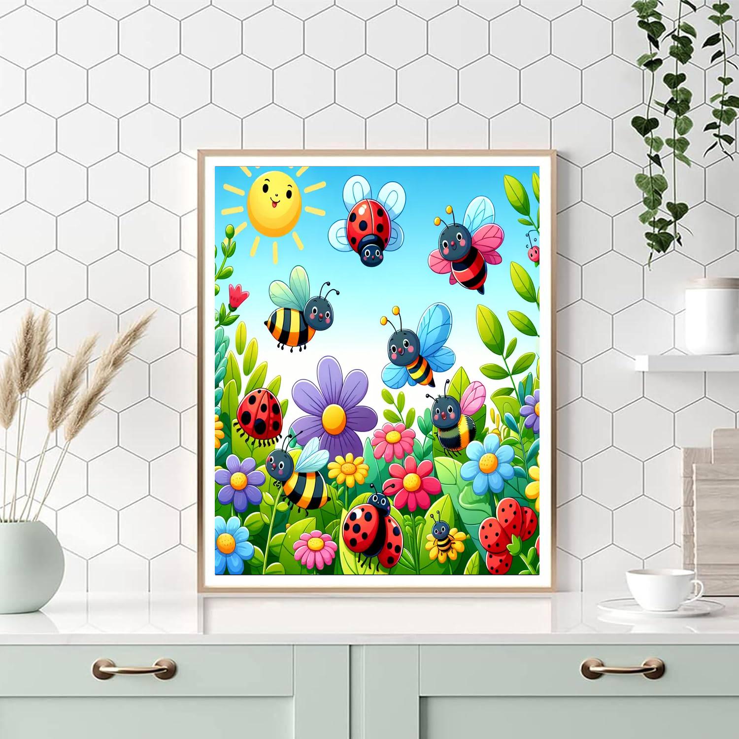 World Of Insects Paint By Numbers Art