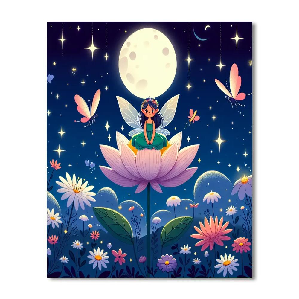 Mystical Moonlight Garden Paint By Numbers Art