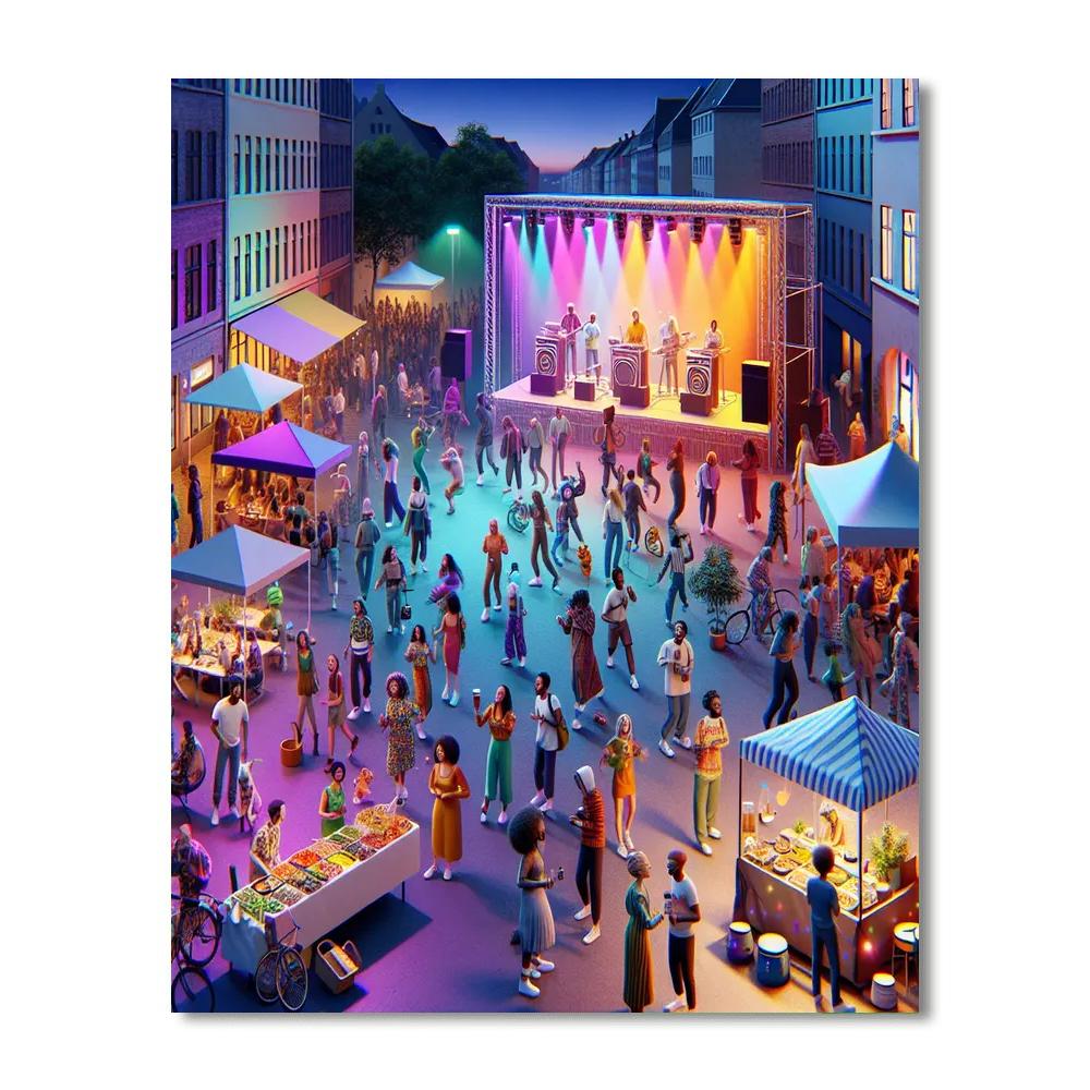 Copenhagen Distortion - Copenhagen, Denmark Numbered Painting Kits