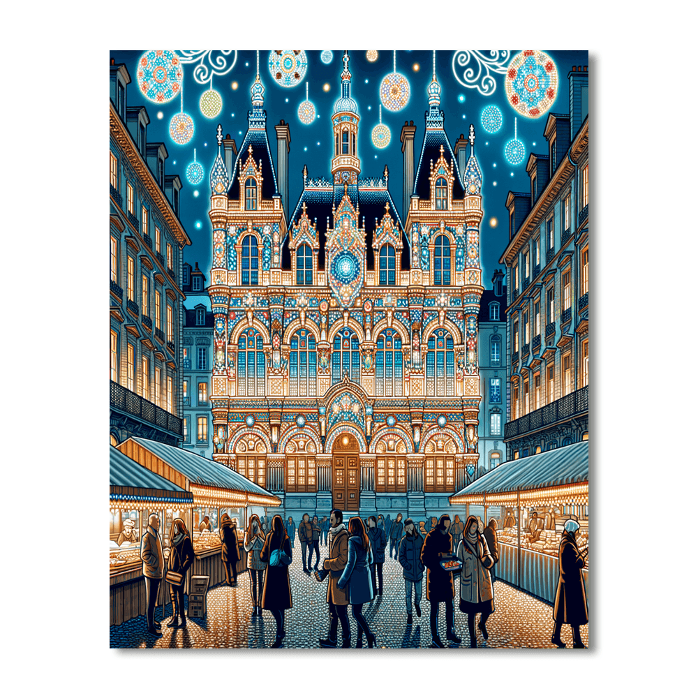 The Lyon Festival Of Lights Paint By Color
