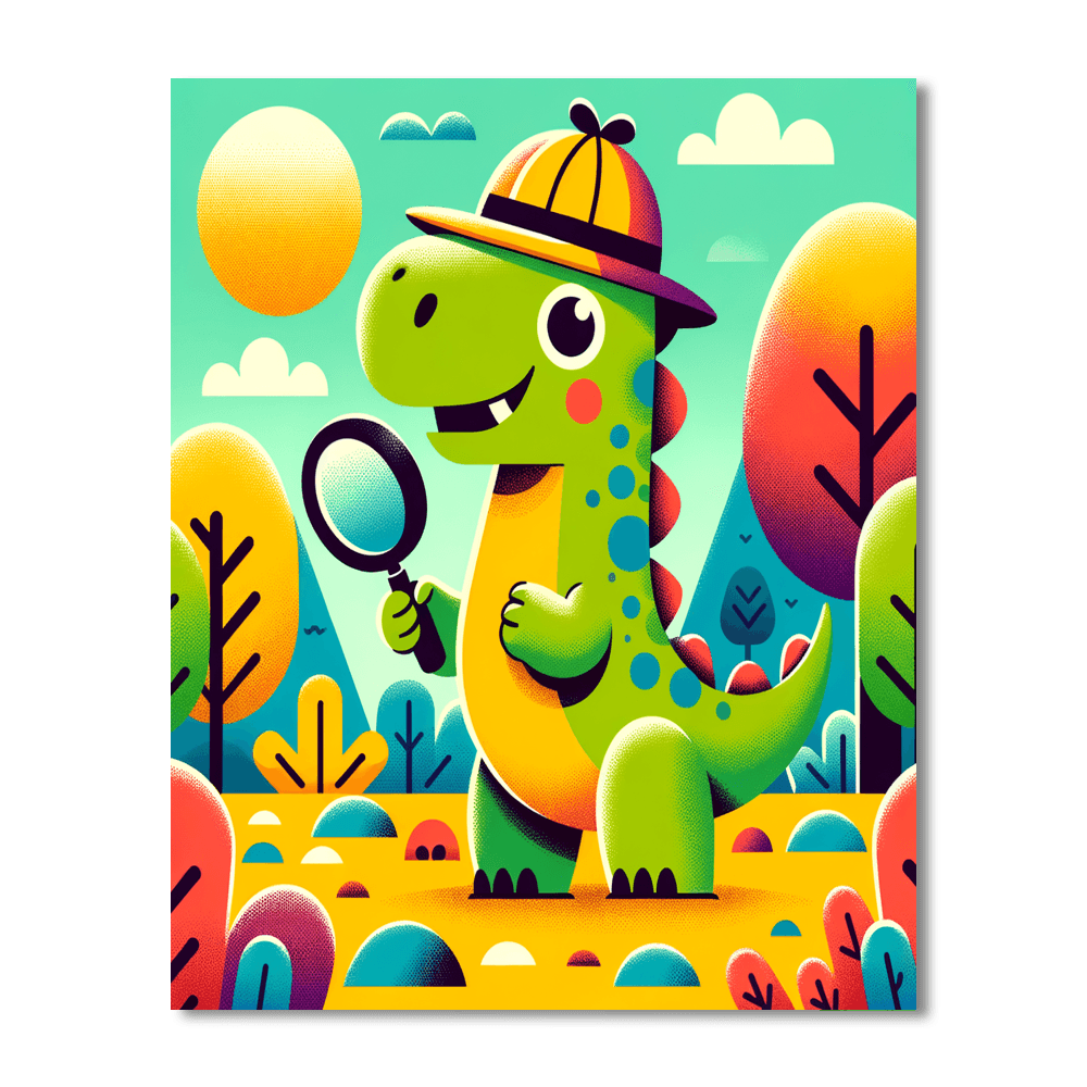 Dinosaur Detective DIY Paint By Numbers