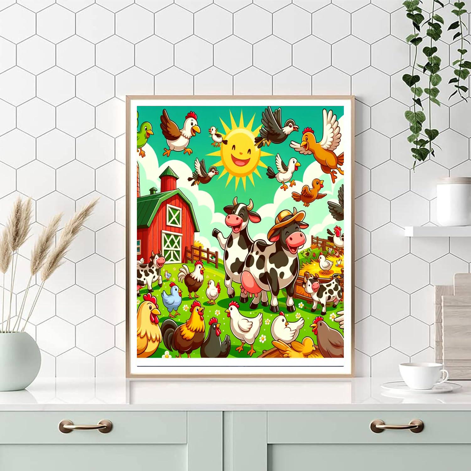 Farmyard Friends Festival Paint By Numbers Art
