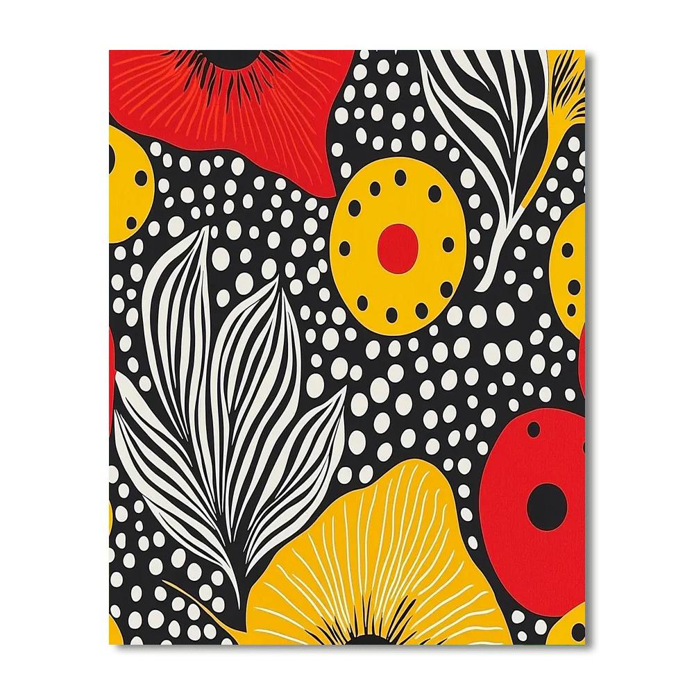 Yayoi Kusama Inspired Organic Flow  DIY Paint By Numbers