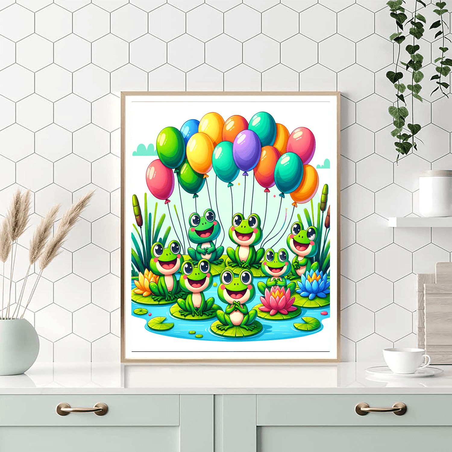 Festive Frogs Paint By Color