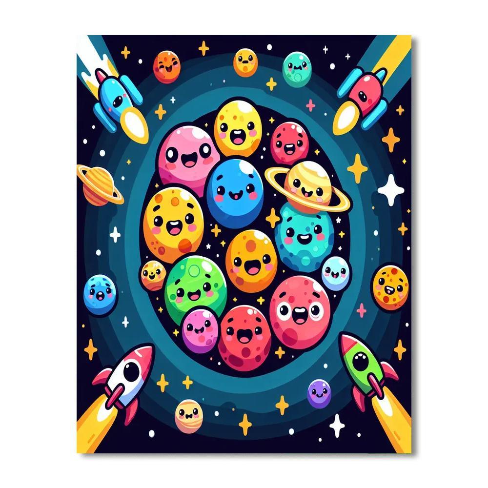 Charming Cosmos Number Painting