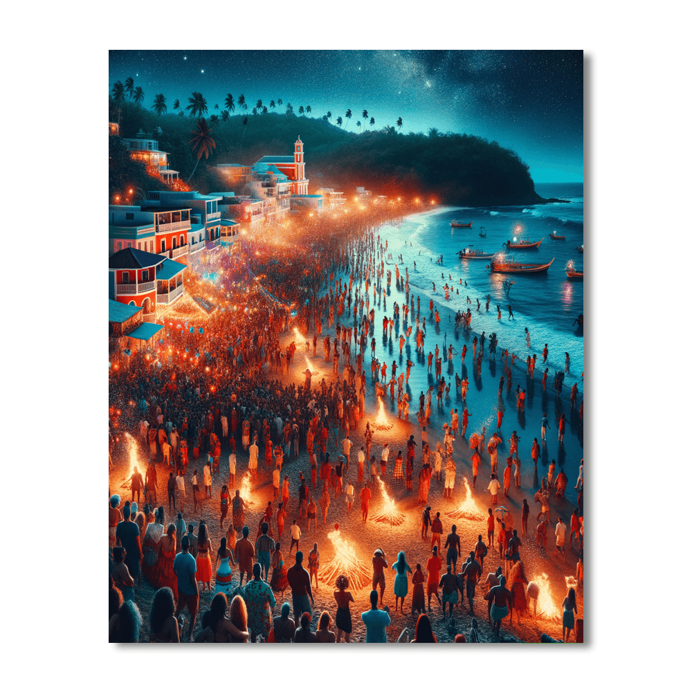 Festival Of San Juan - Puerto Rico Numbered Painting Kits