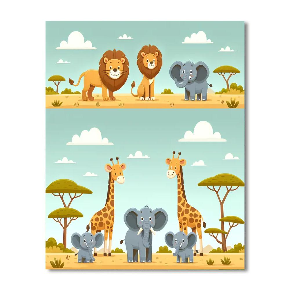 Adventure On The Safari DIY Paint By Numbers