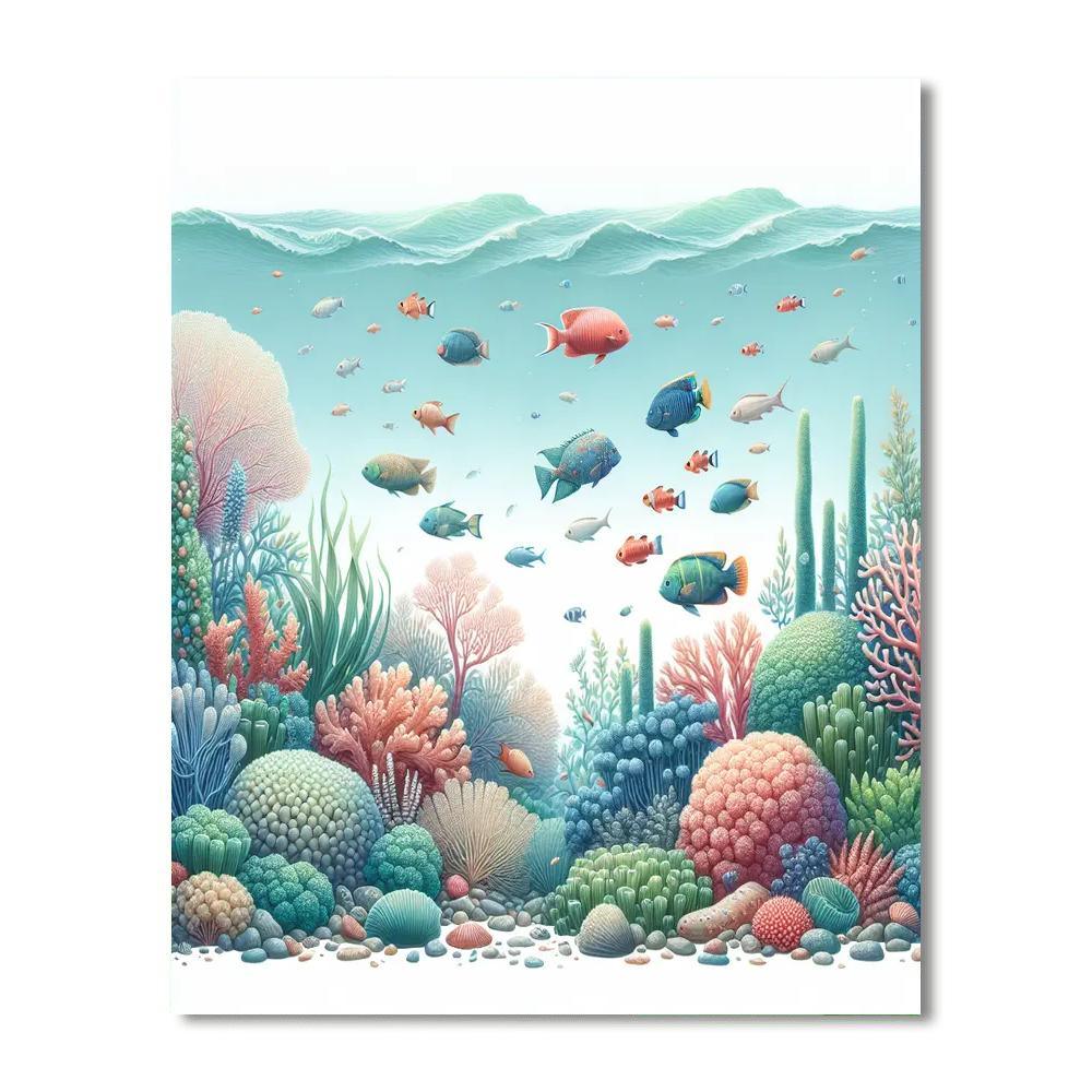 Aqua Bliss Painting By Numbers Kit