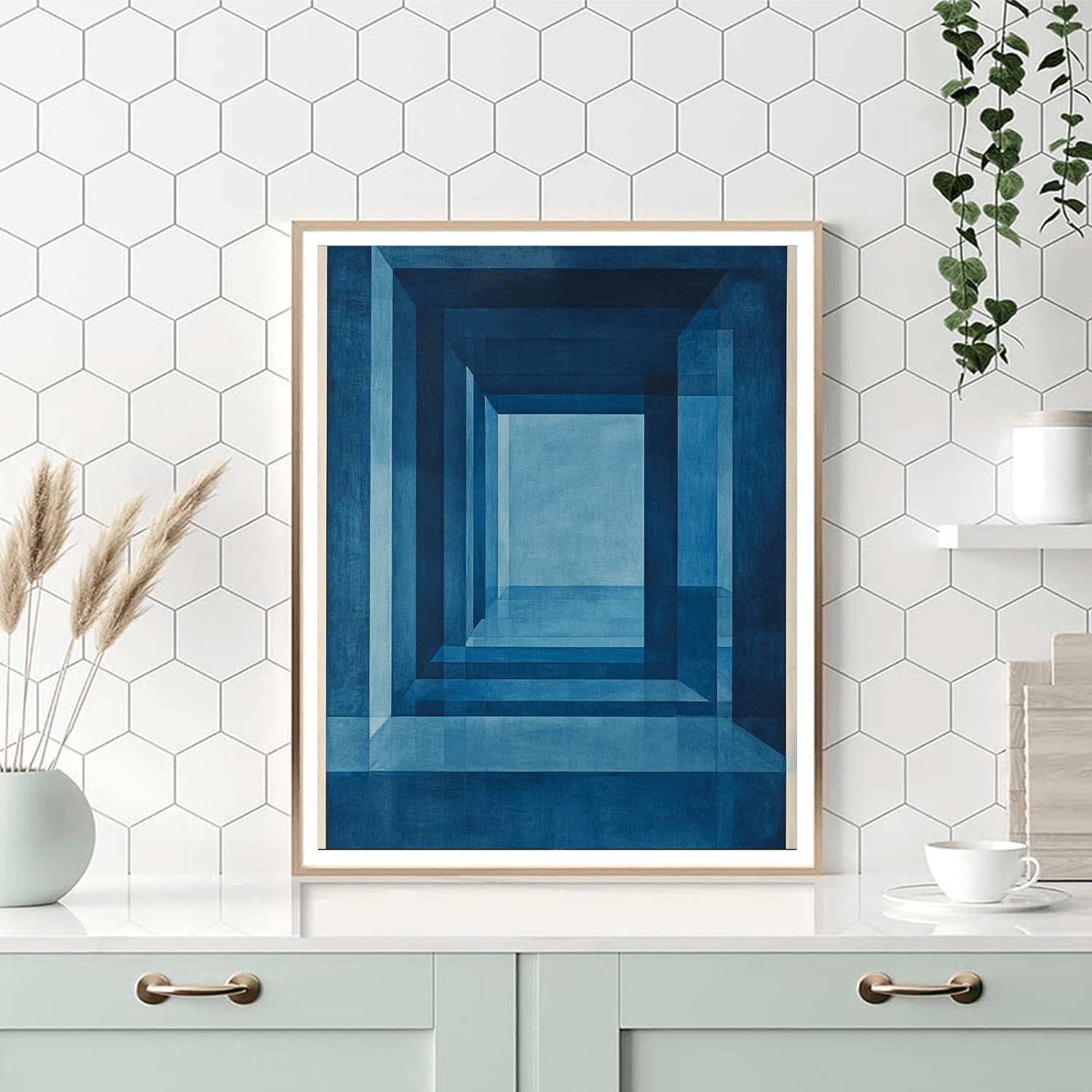 Yves Klein Inspired Emotional Blue Symphony  Painting By Numbers Kit