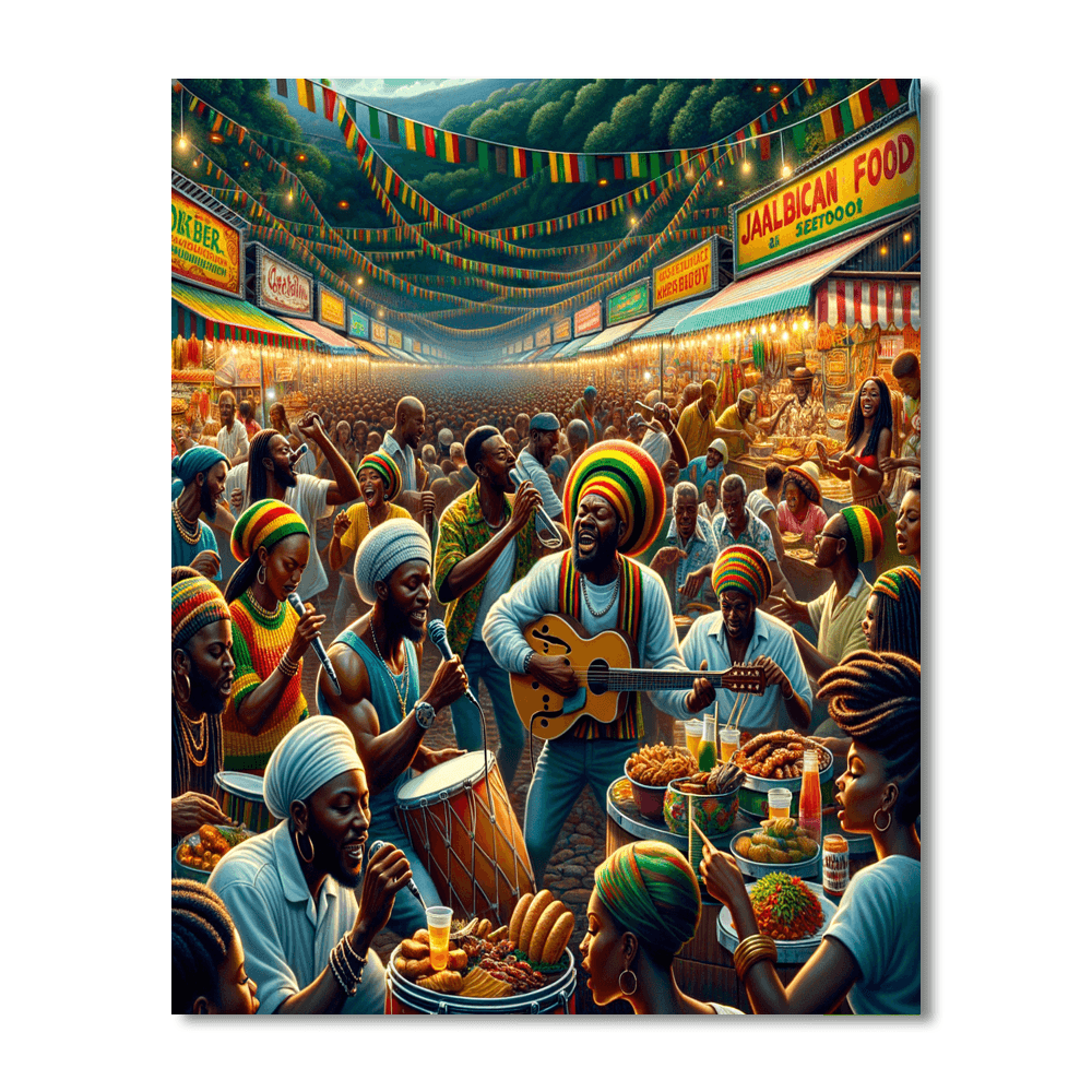 Kingston Calypso Festival - Jamaica Number Painting
