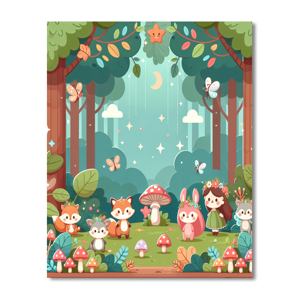 Whimsical Woodland Tales Painting By Numbers Kit