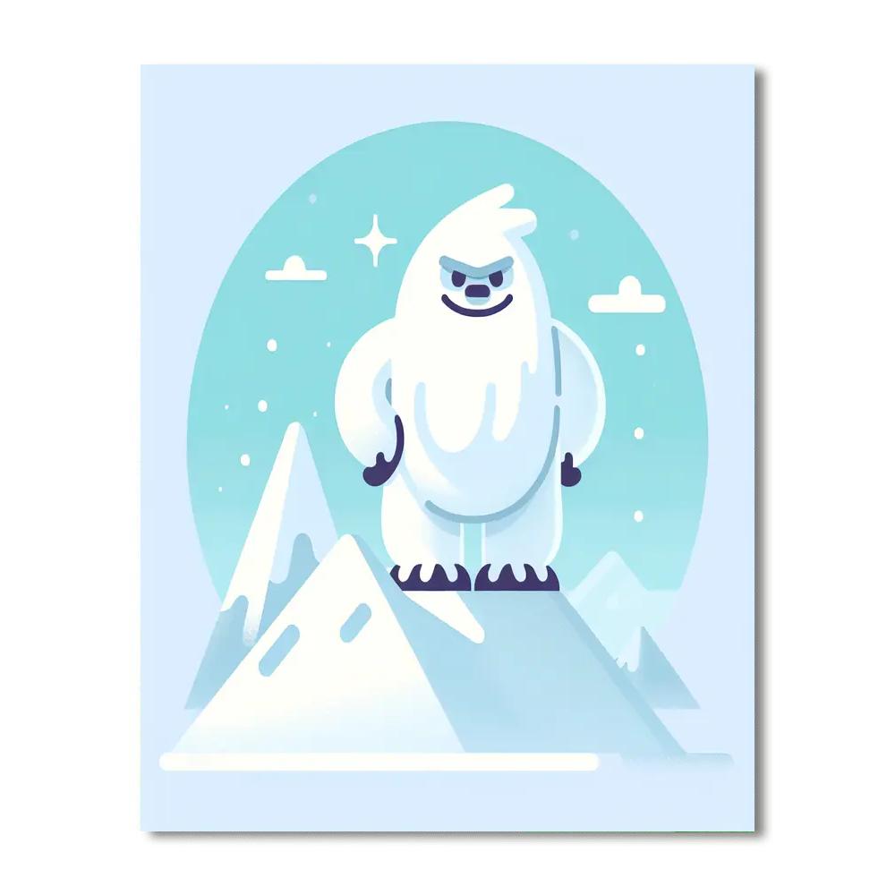 Majestic Mountain Yeti Number Painting