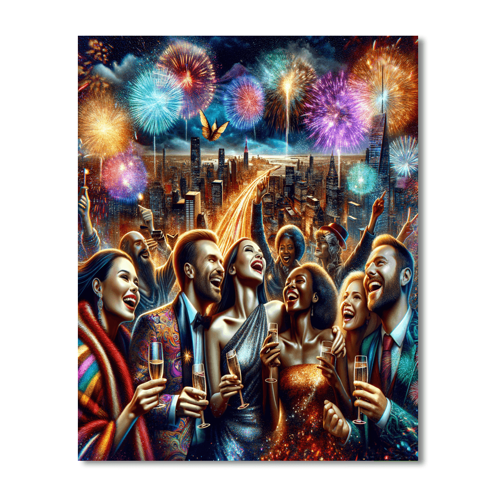 New Year's Eve Celebration Paint By Number