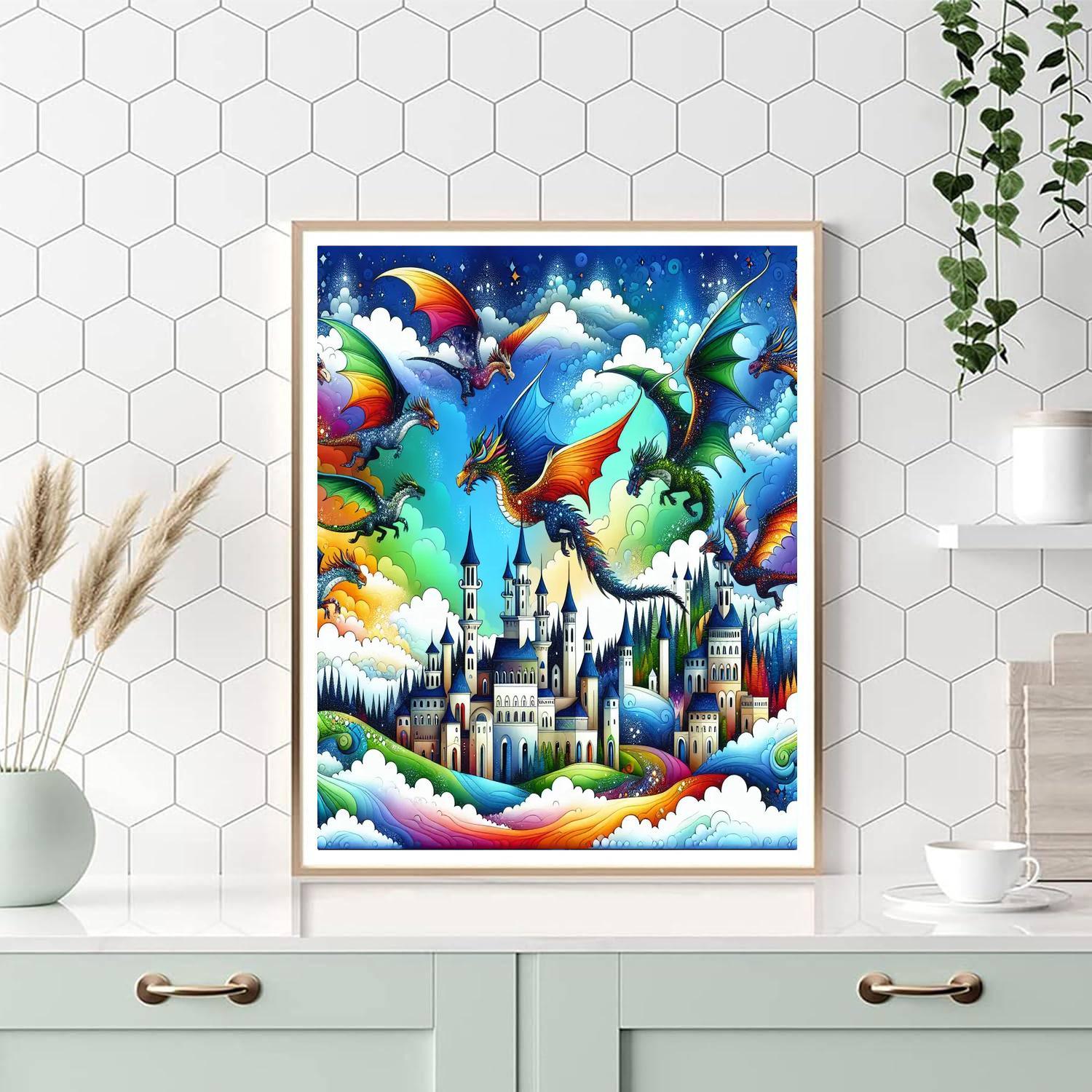 Fantasy World Of Dragons DIY Paint By Numbers