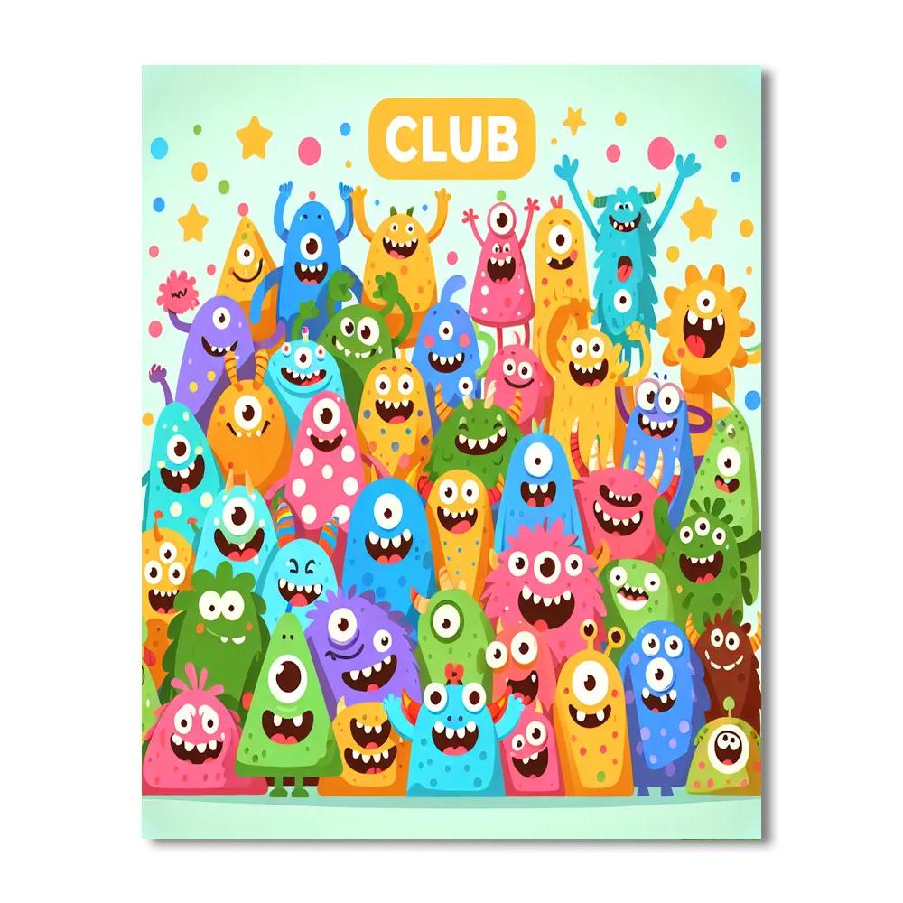 Happy Monster Club Painting By Numbers Kit