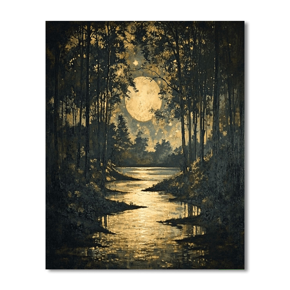 James McNeill Whistler Inspired Ethereal Nocturne  Painting By Numbers Kit