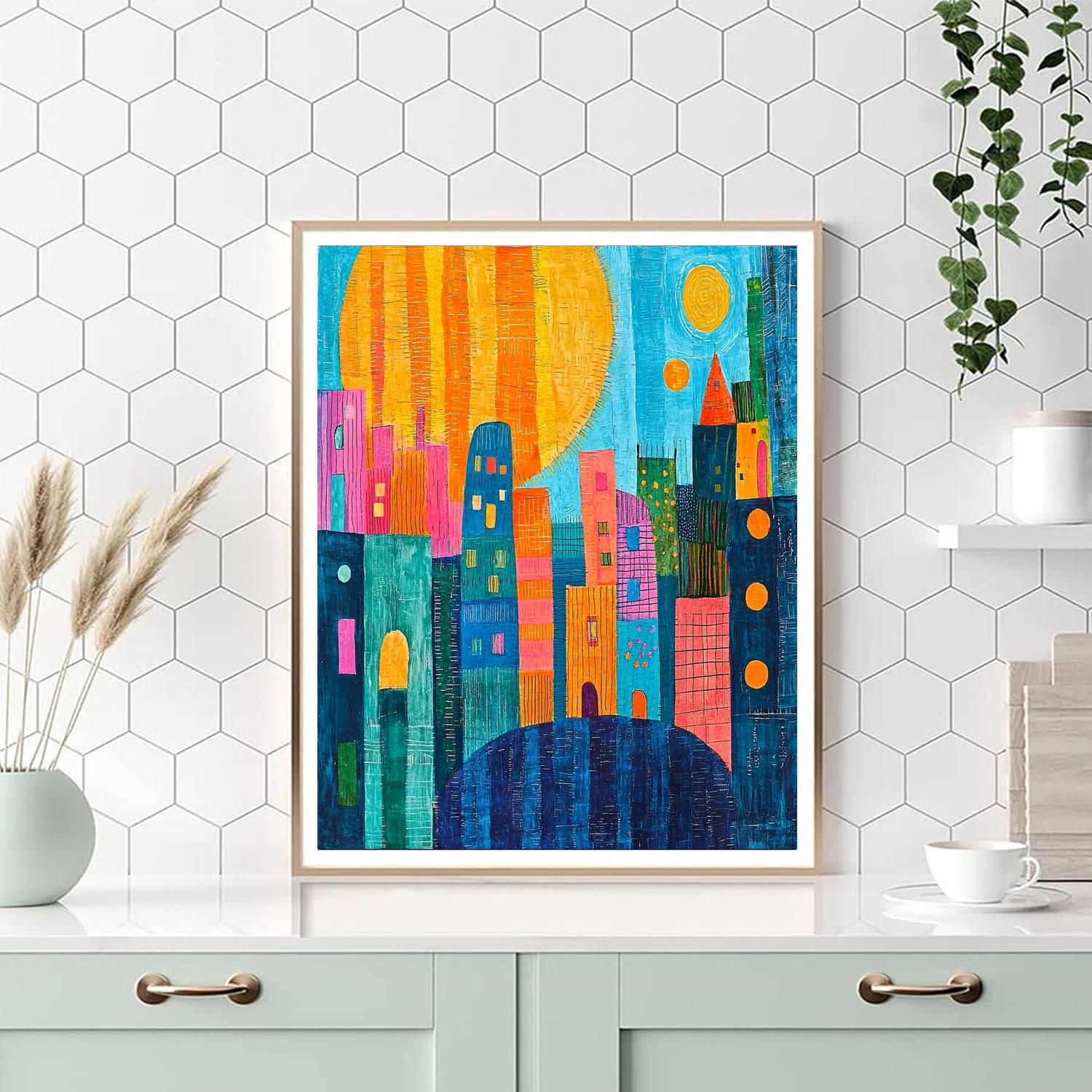 Paul Klee Inspired Rhythmic Color Dance  Numbered Painting Kits