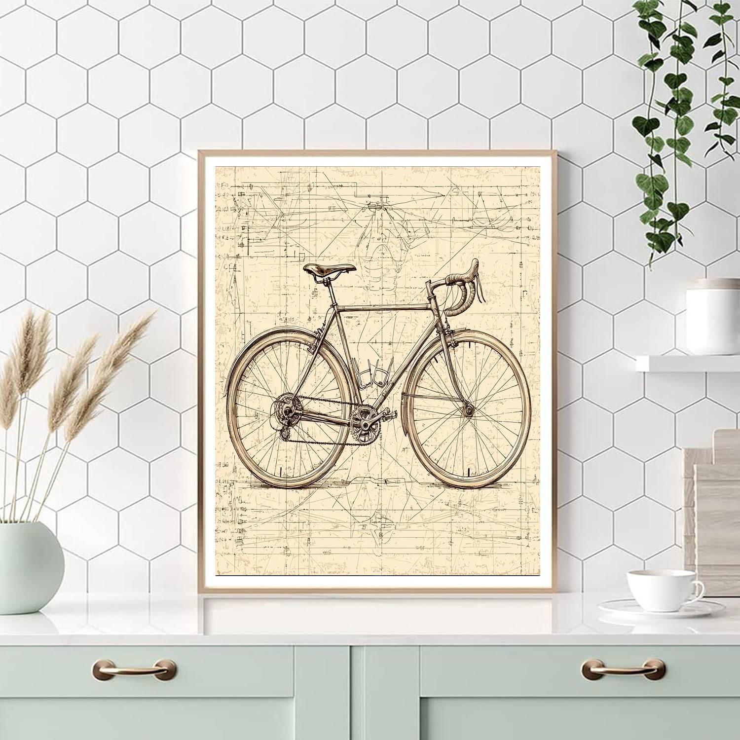 Leonardo Da Vinci Inspired Da Vinci's Vintage Bicycle  DIY Paint By Numbers