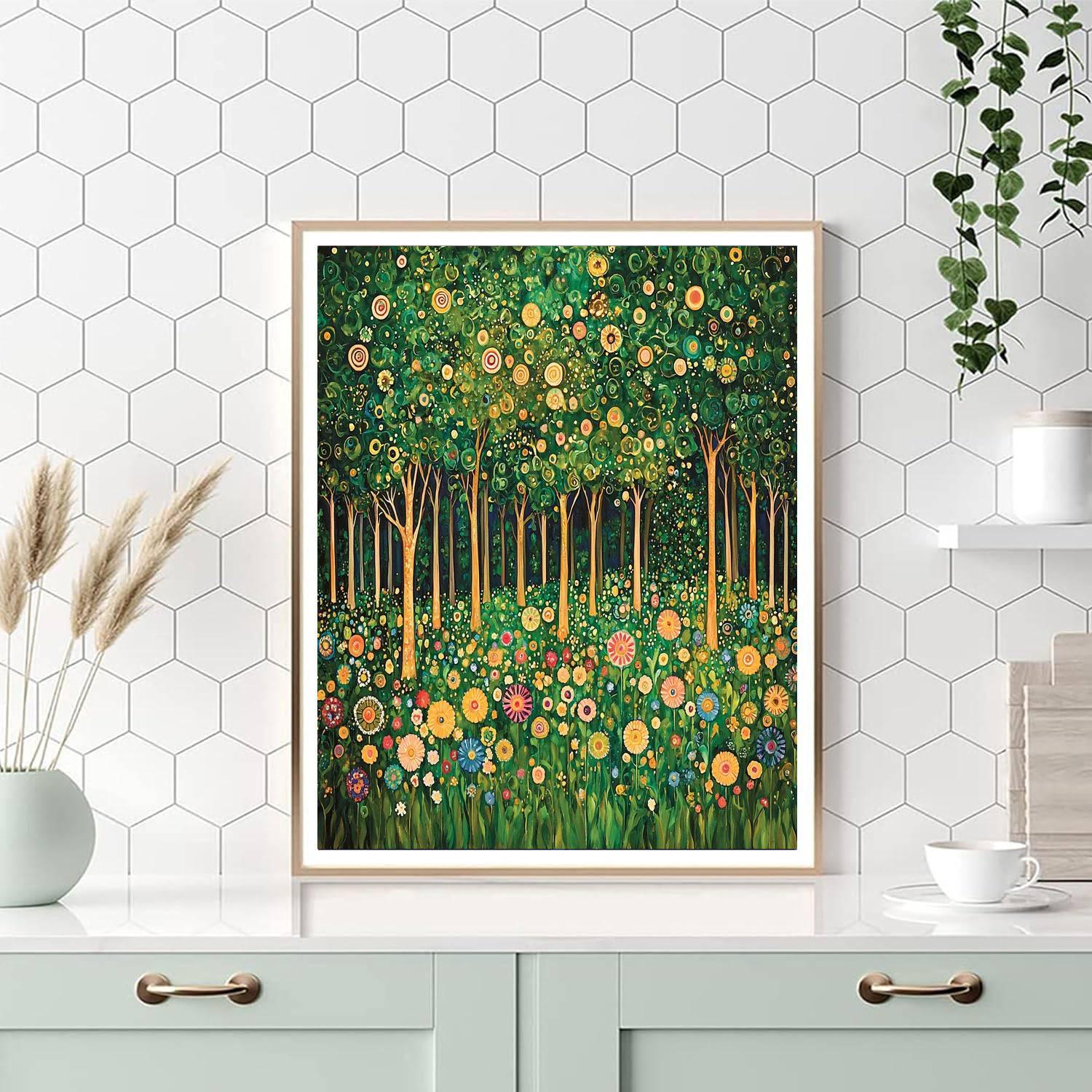 Gustav Klimt Inspired Enchanted Woodlands  Paint By Numbers