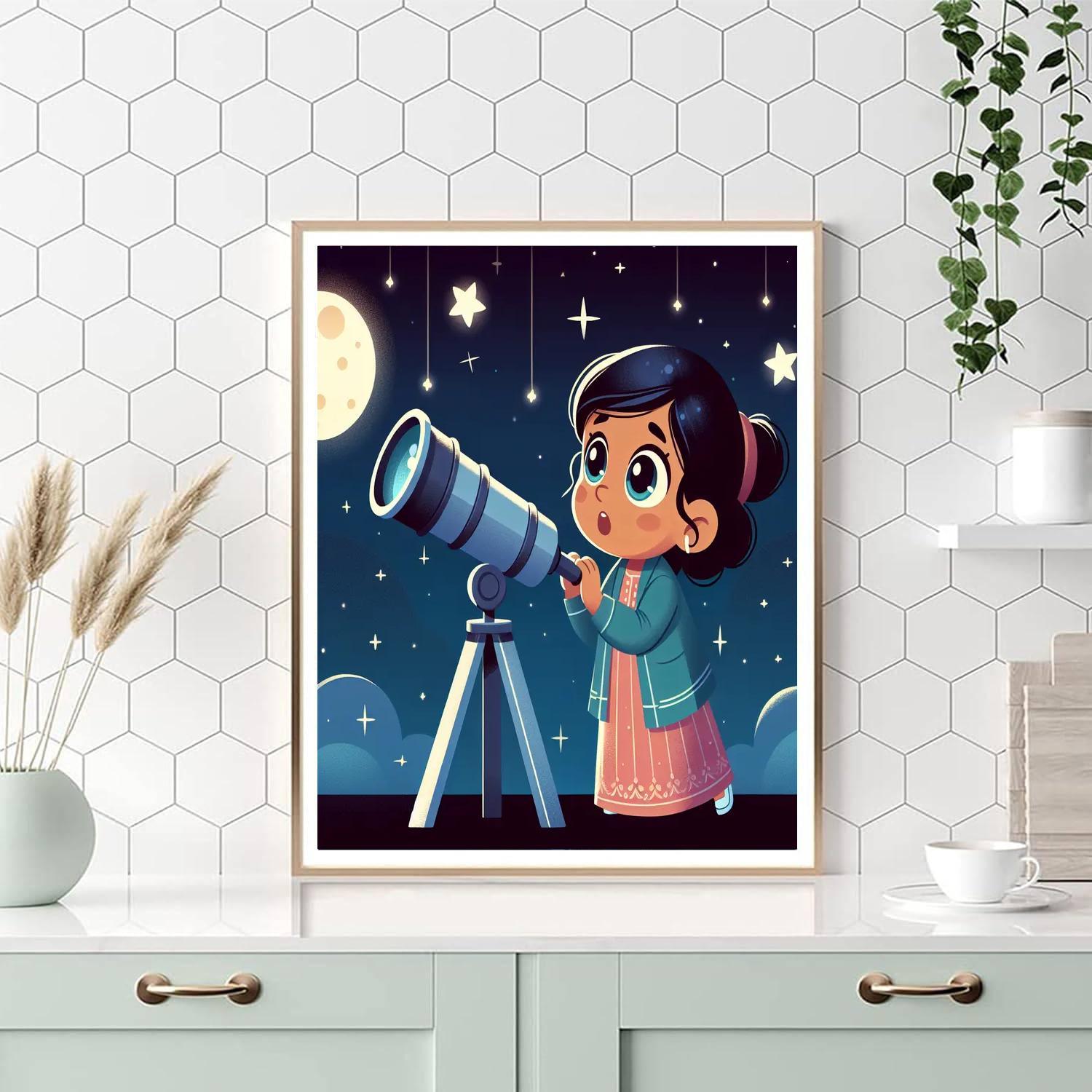 Galactic Star Gazer Paint By Numbers Art
