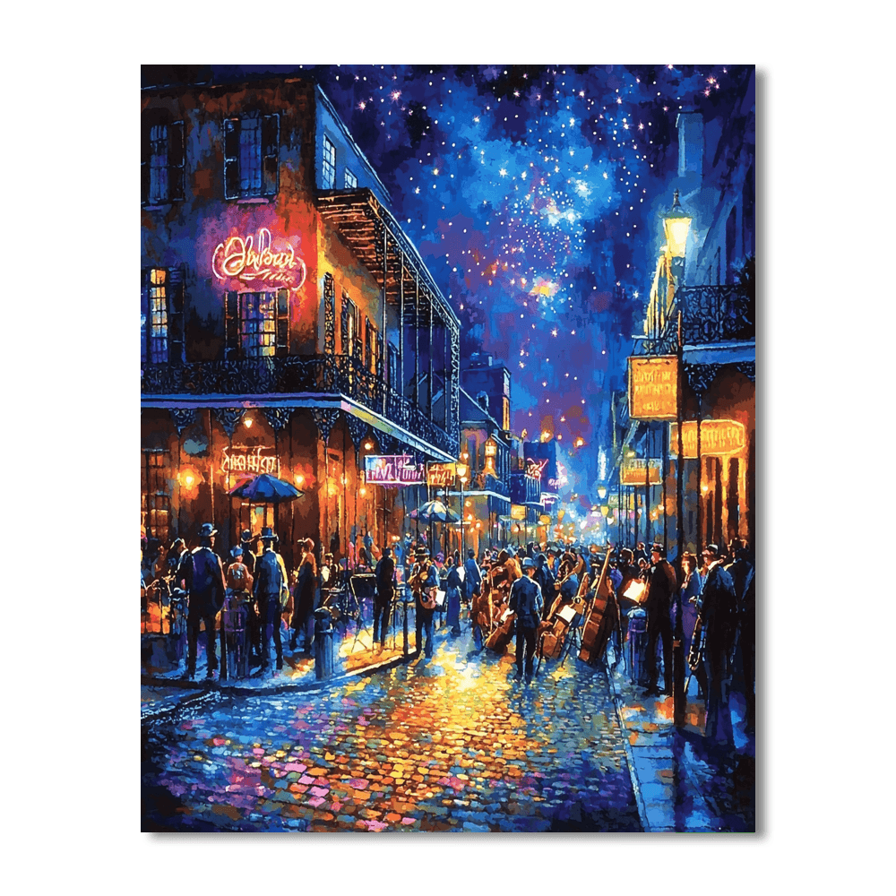 Bourbon Street - New Orleans Numbered Painting Kits
