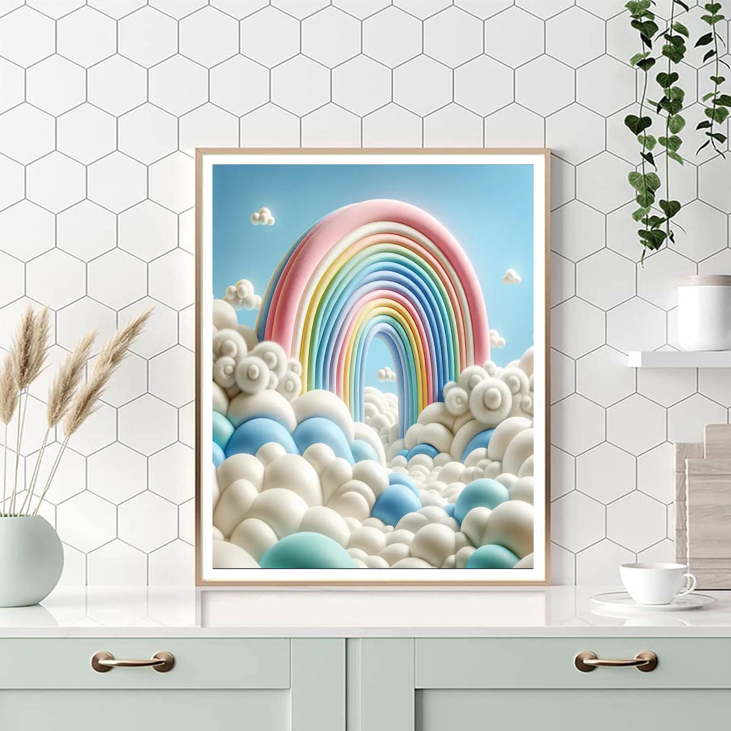 Pastel Rainbow Dreams For Kids Numbered Painting Kits