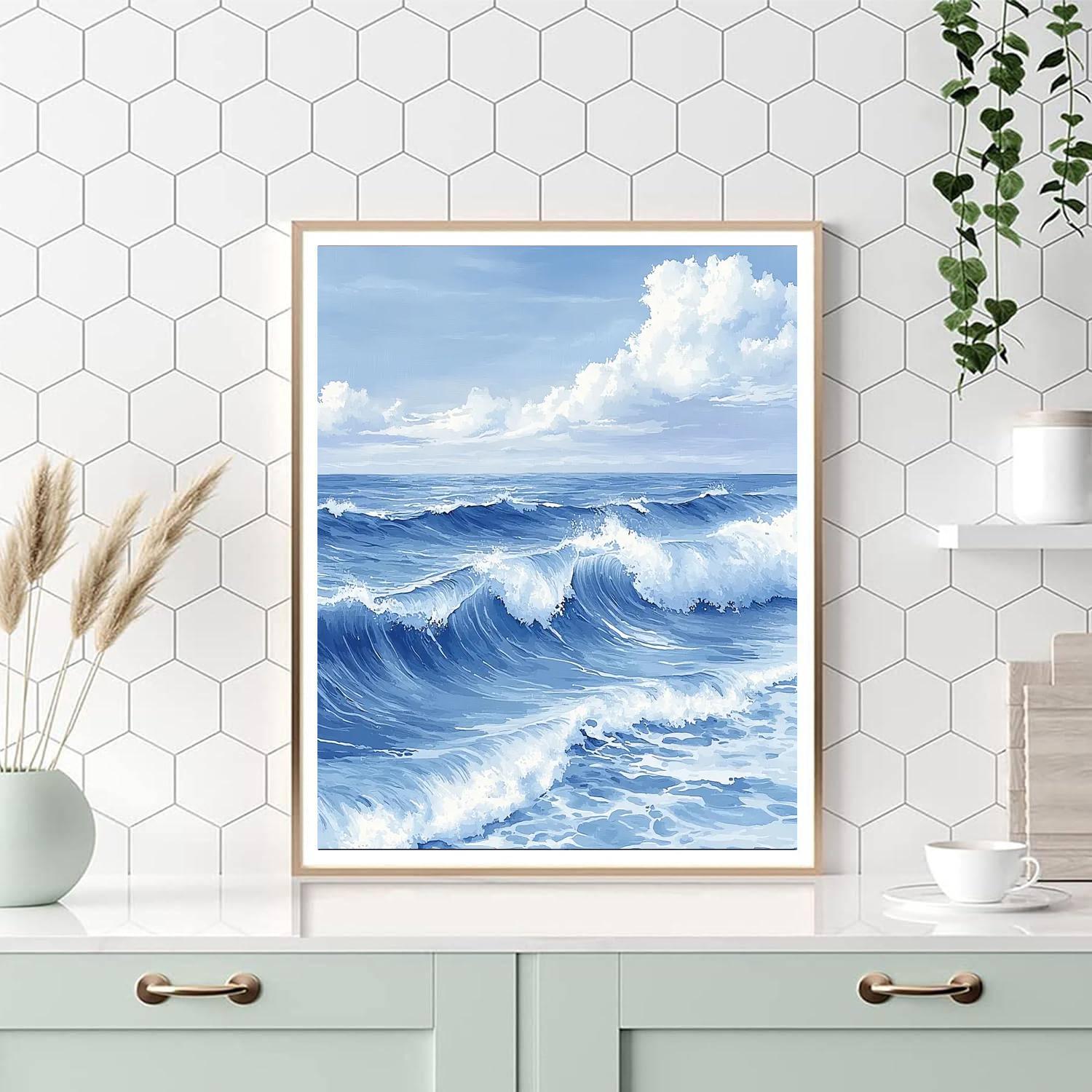 Hokusai Inspired Gentle Waves Of Time  Paint By Numbers