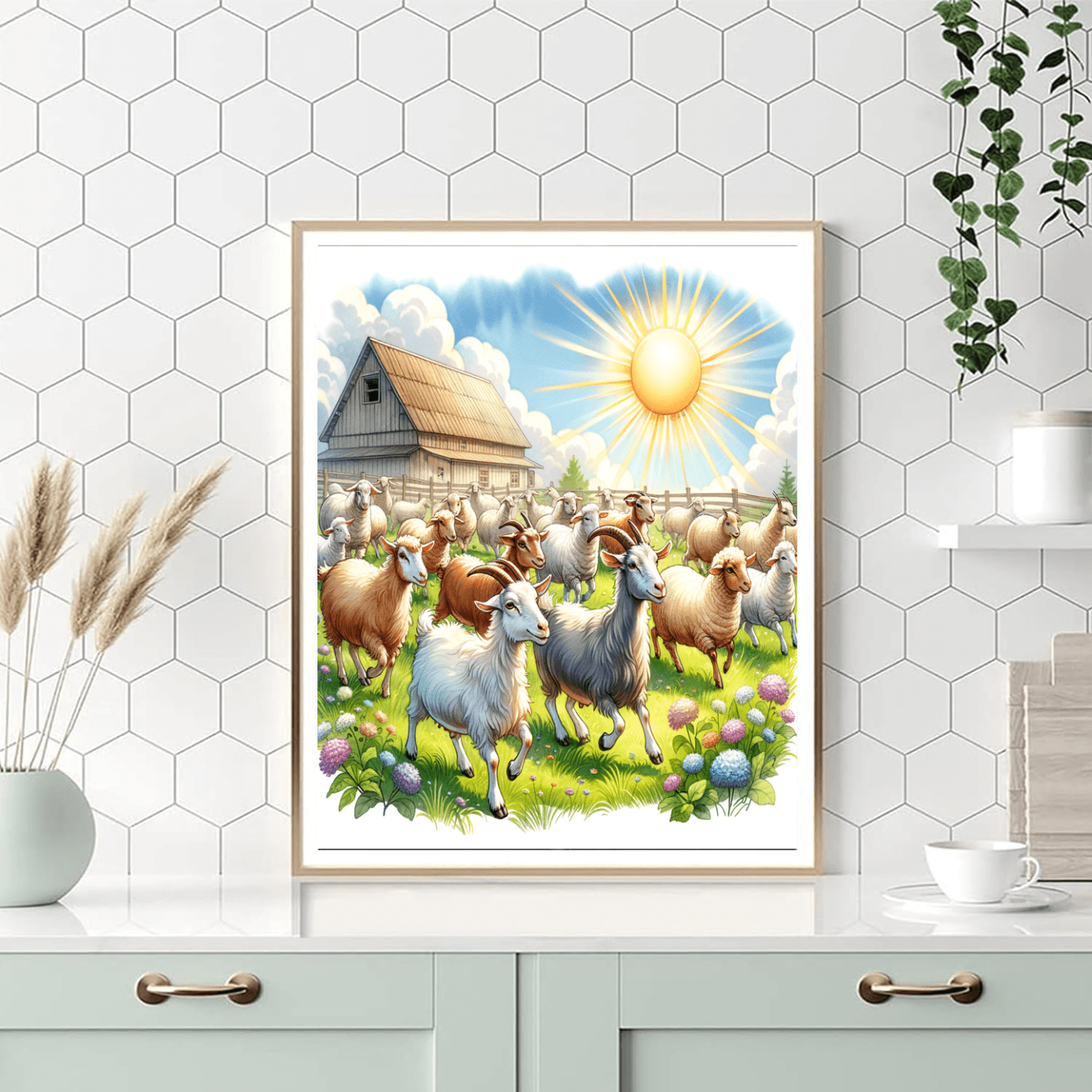 Frolicking Farm Animals Paint By Numbers