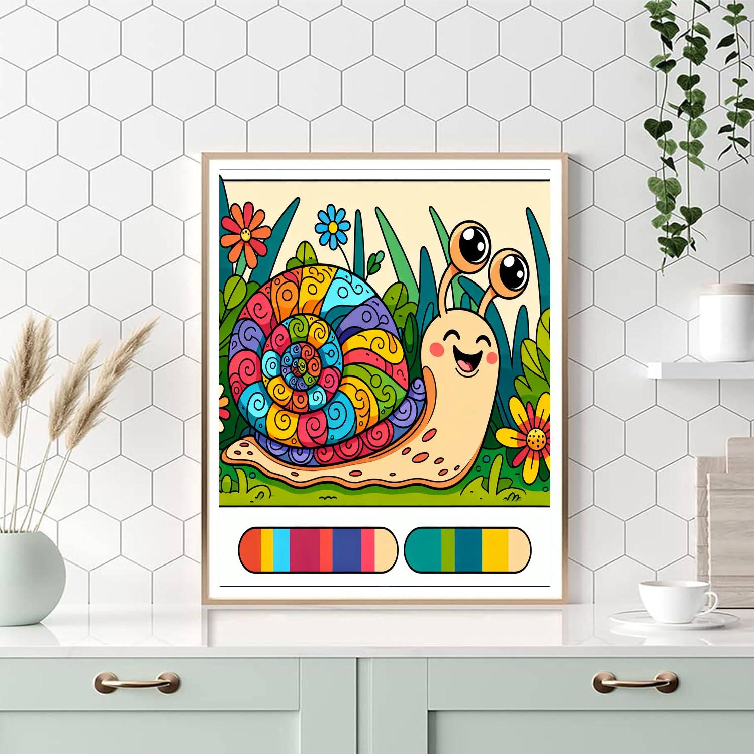 Fun Snail Painting By Numbers Kit