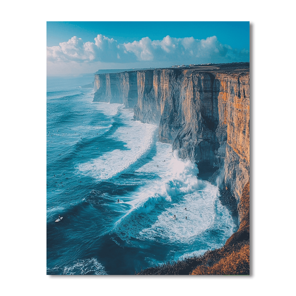 Nazaré Cliffs DIY Paint By Numbers