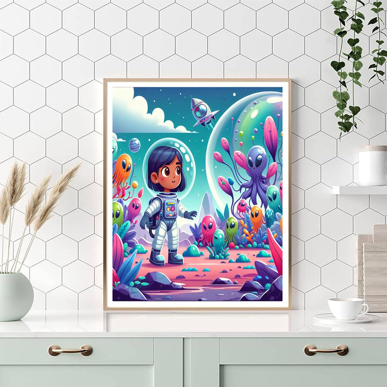 Alien World Exploration Painting Number Kit