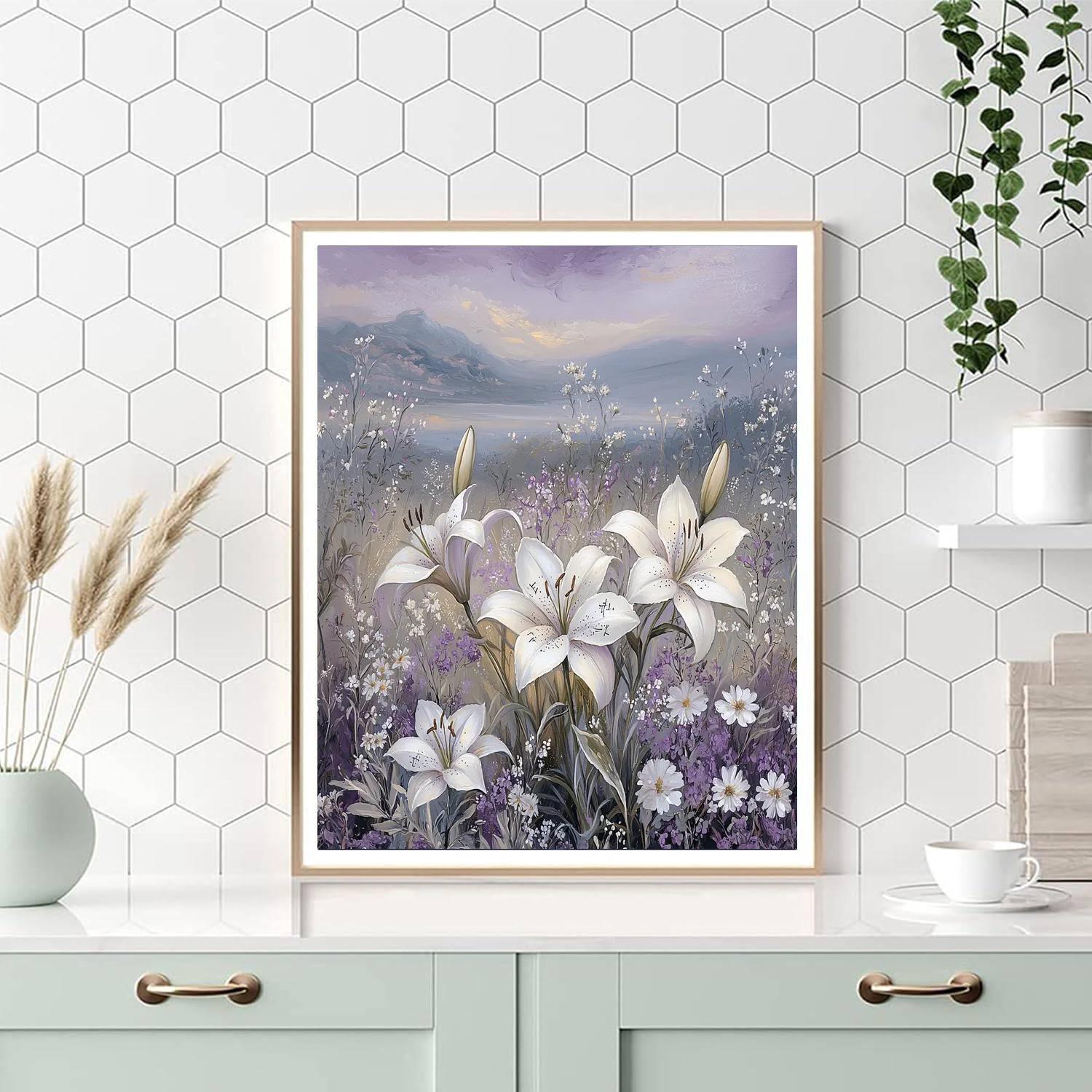 Leonardo Da Vinci Inspired Twilight Blossom Harmony  DIY Paint By Numbers