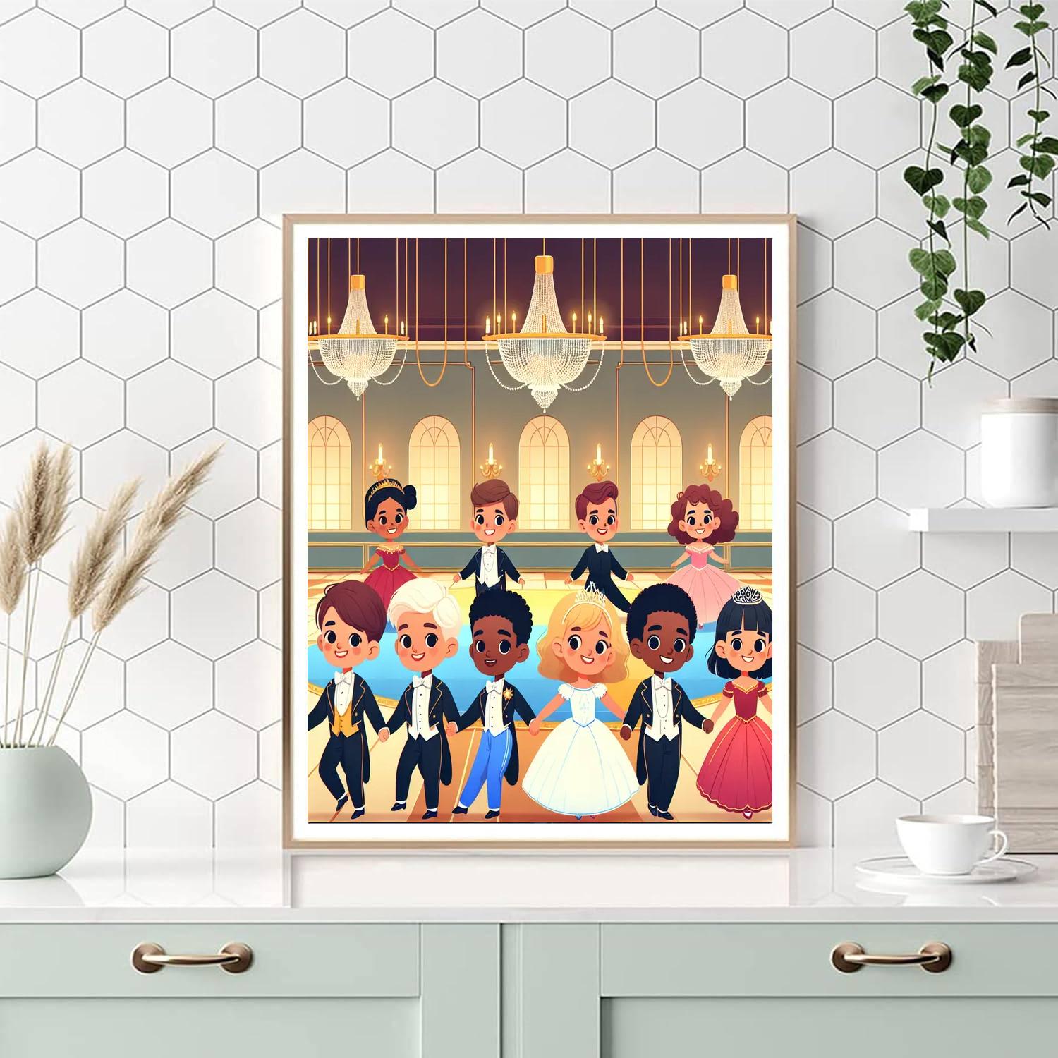 Royal Ballroom Dance Numbered Painting Kits