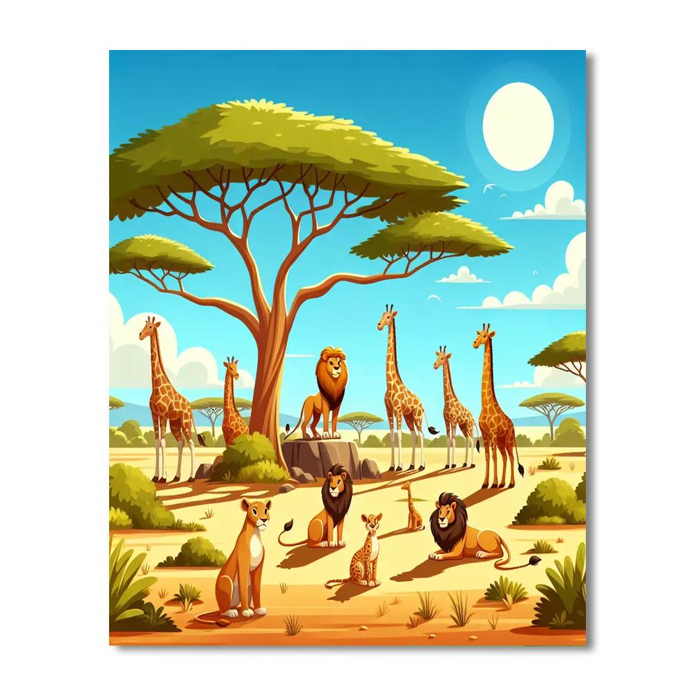 Sunny Savanna Painting Number Kit