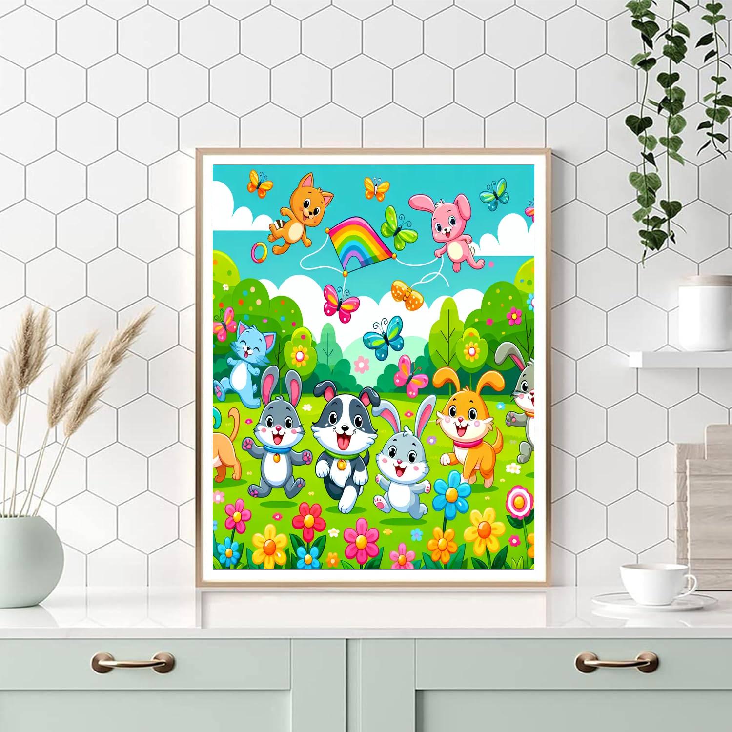 The Happy Pet Playground DIY Paint By Numbers