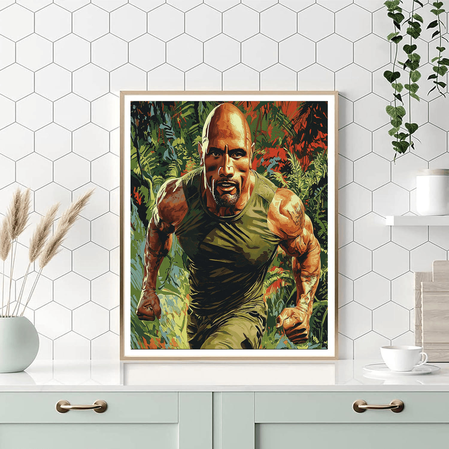 Dwayne Johnson: The Rock's Colossal Charm Paint By Numbers