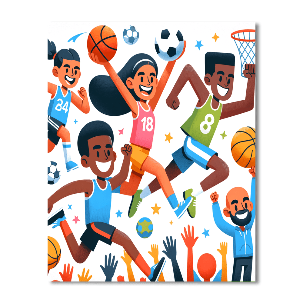 Exciting Sports Adventure Painting By Numbers Kit