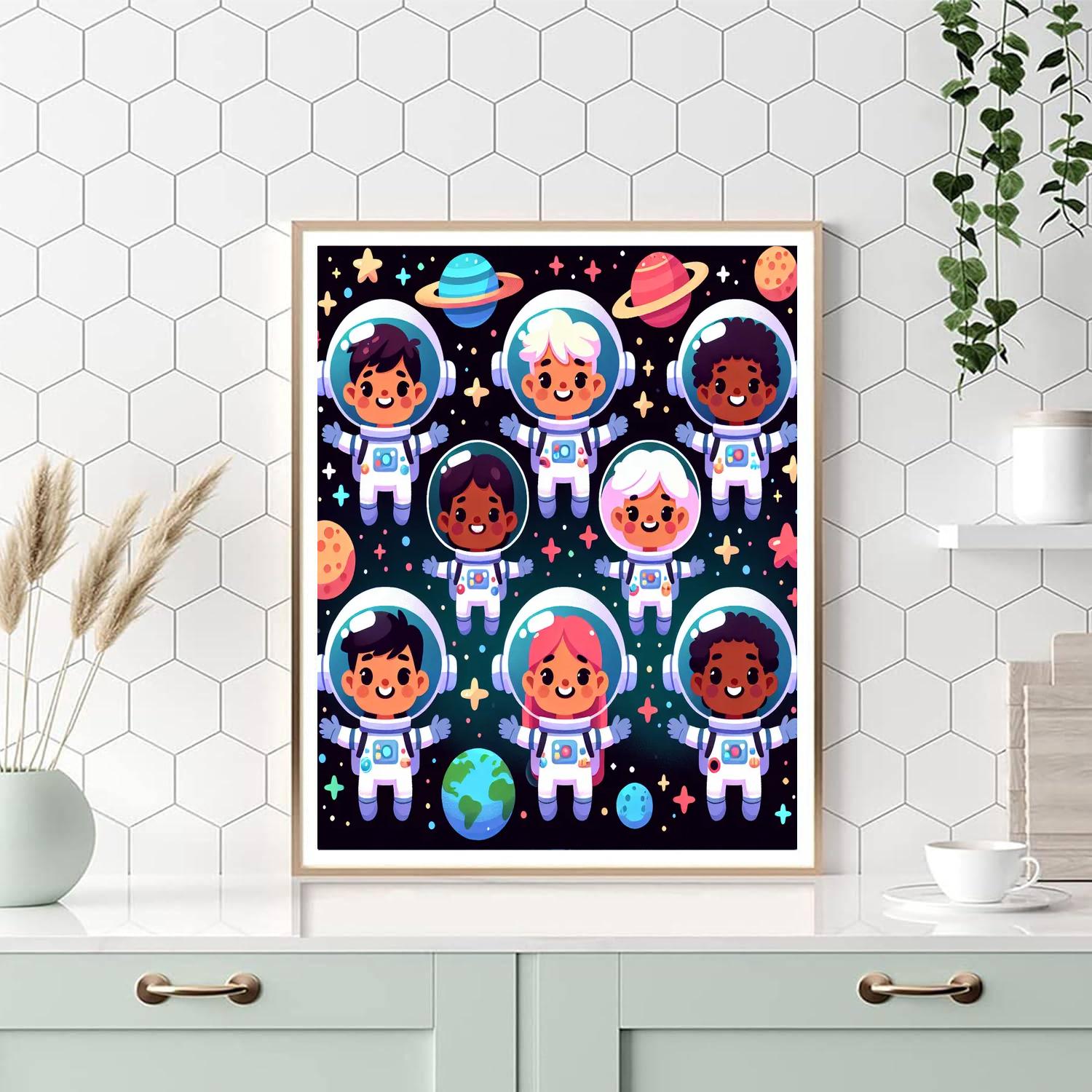 Cheerful Space Odyssey Paint By Numbers