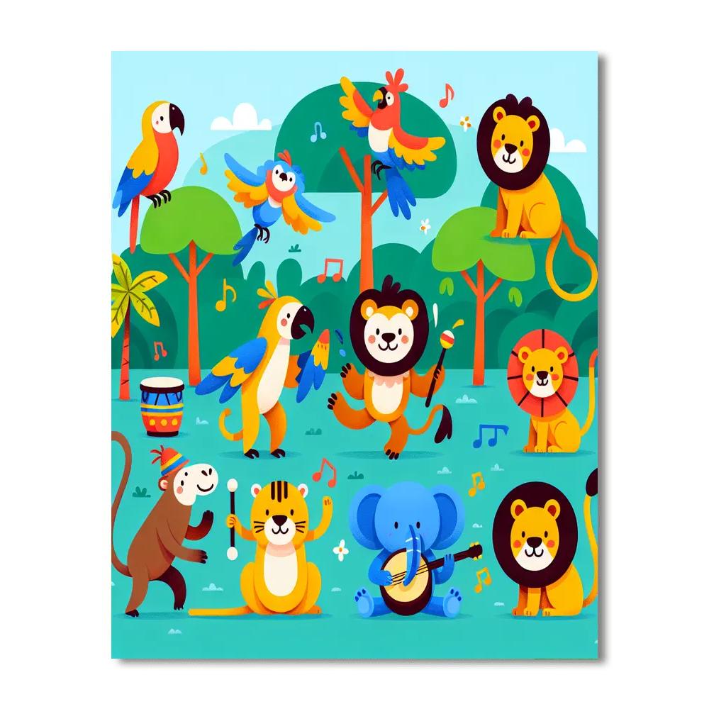Funky Jungle Beat Paint By Numbers Art