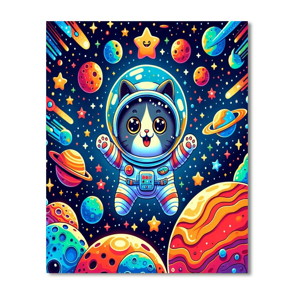 Cosmic Cat Adventure Paint By Number