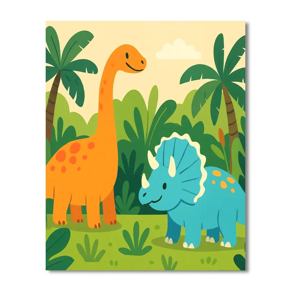 Dino Jungle Journey Painting By Numbers Kit