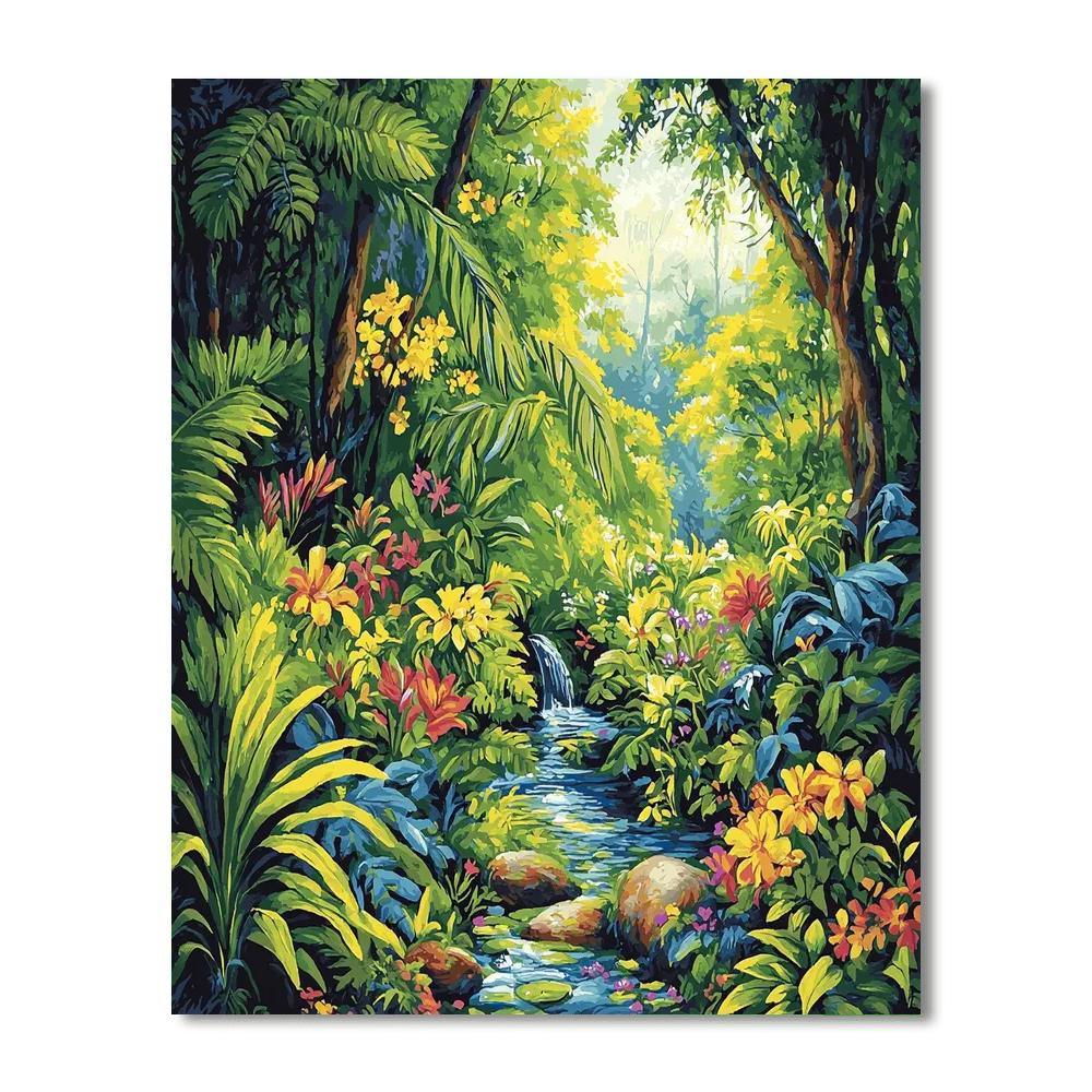 Henri Rousseau Inspired Fantasy Forest Glade  Numbered Painting Kits