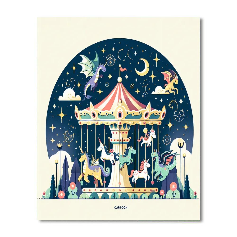 Stardust Carousel Paint By Numbers Art