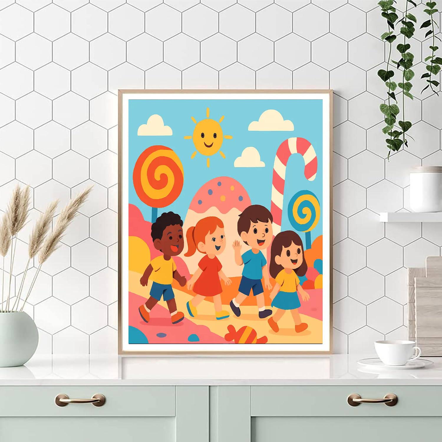 Sunny Adventure In Candyland Paint By Numbers