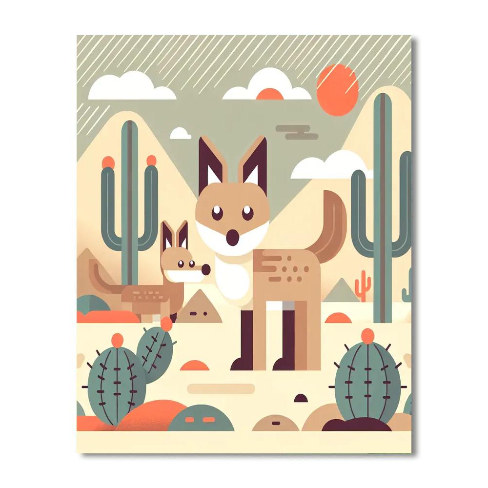 Clever Coyotes Numbered Painting Kits