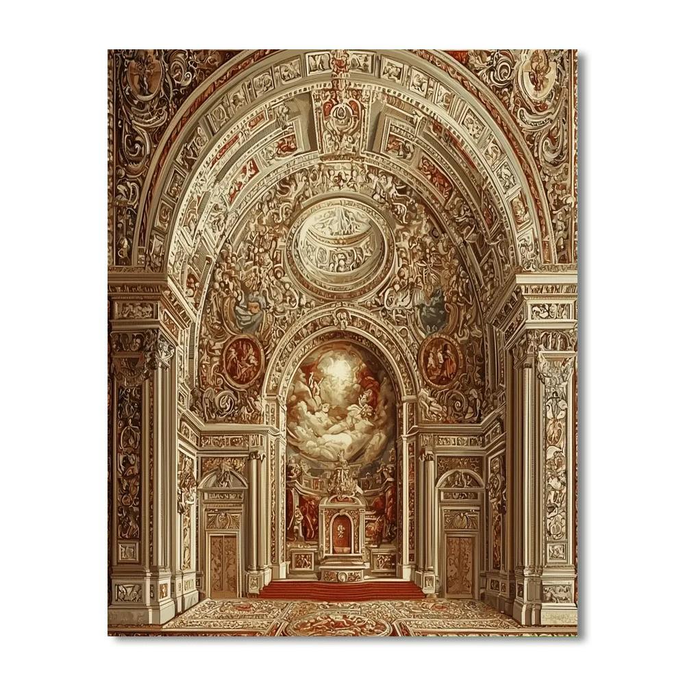 Raphael Inspired Intricate Renaissance Tapestry  Paint By Numbers