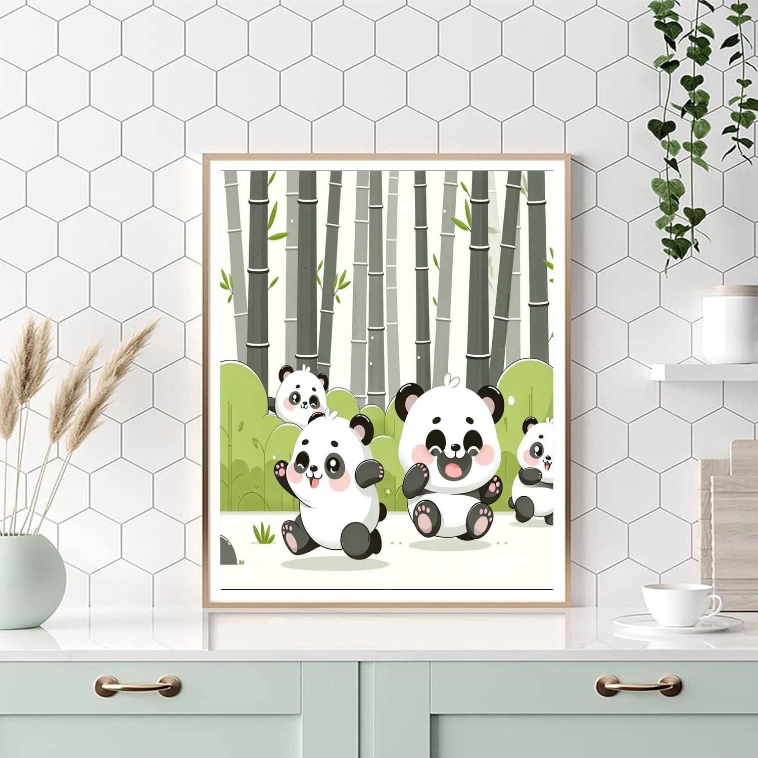 Giggly Panda Parade Numbered Painting Kits