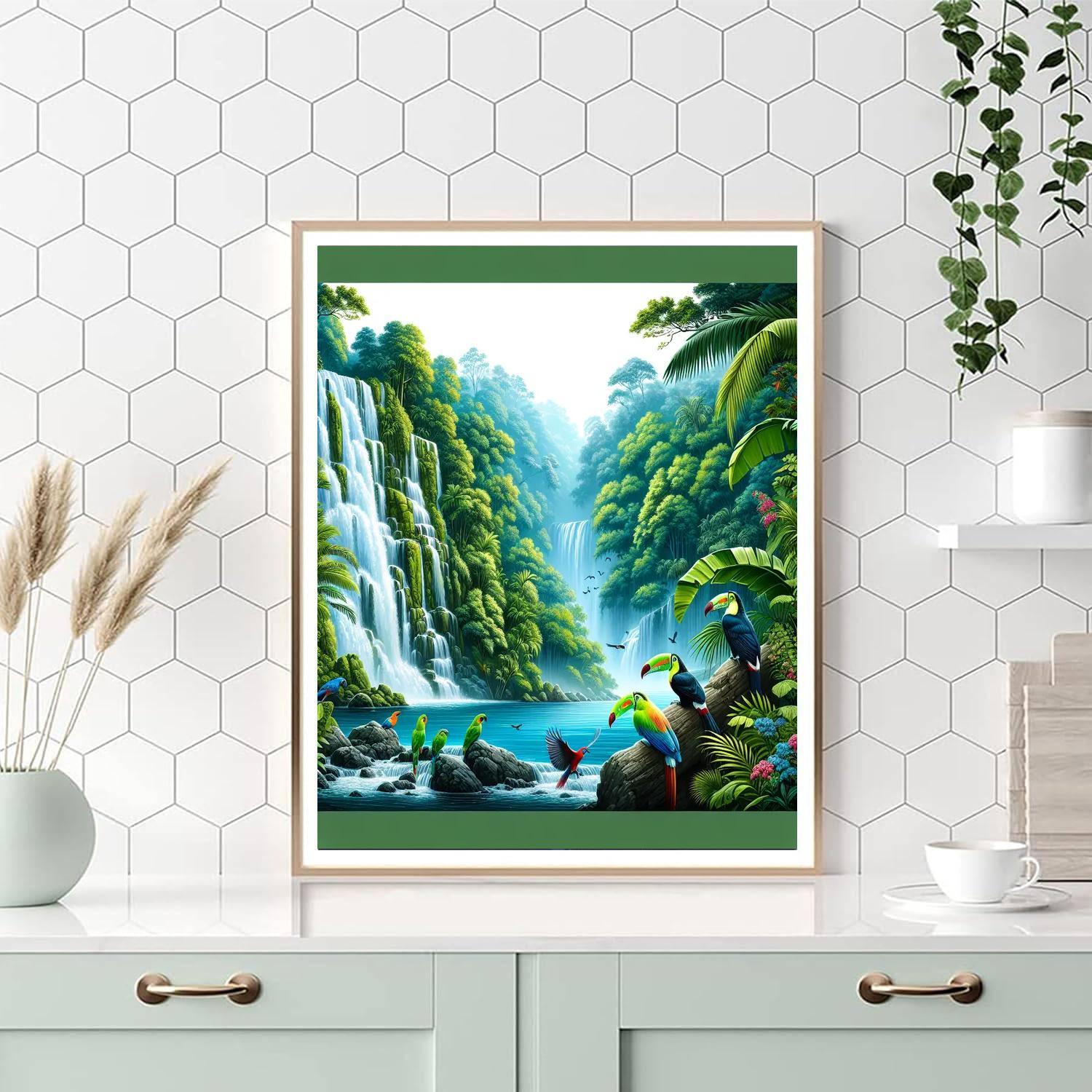 Majestic Jungle Landscape Paint By Numbers Art