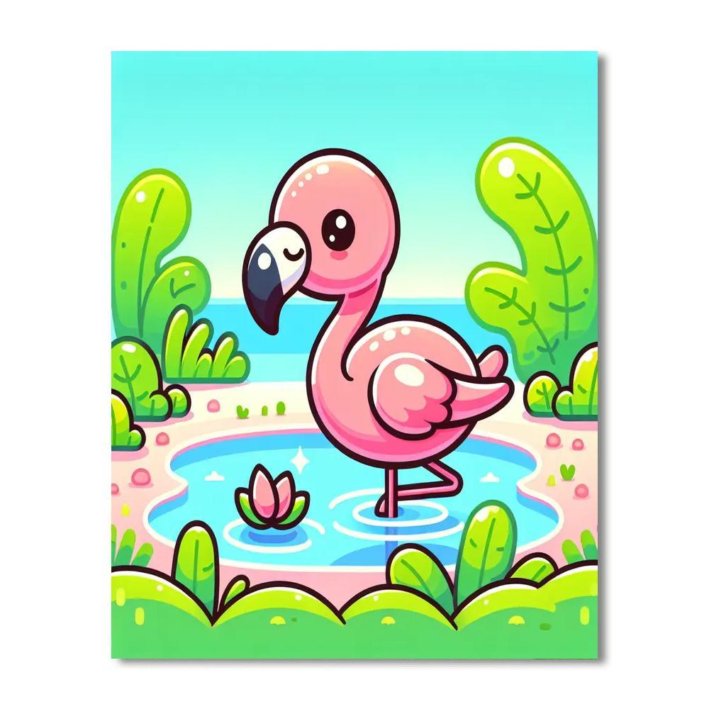 Fun Flamingo DIY Paint By Numbers