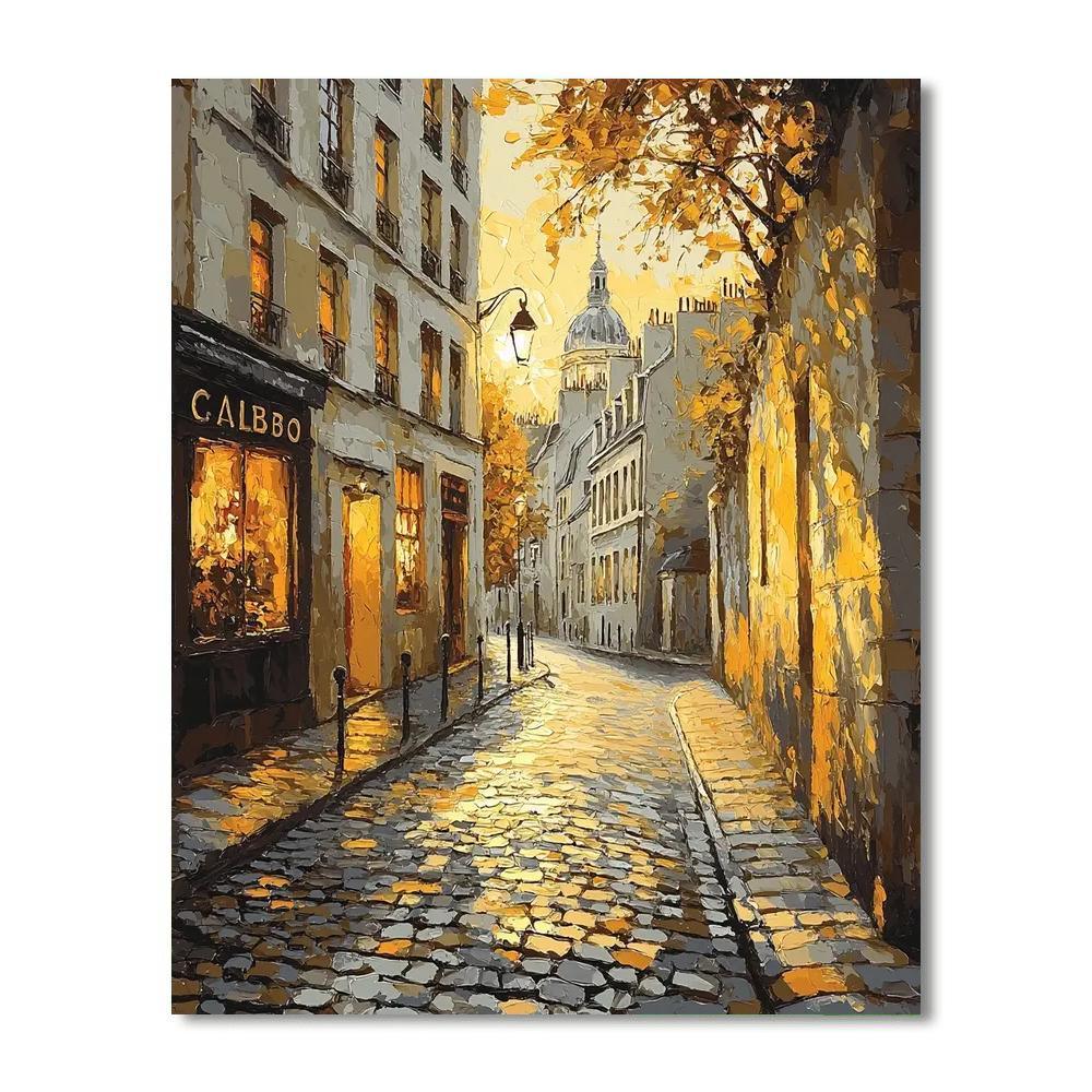 Gustave Caillebotte Inspired Vintage Urban Harmony  Paint By Color